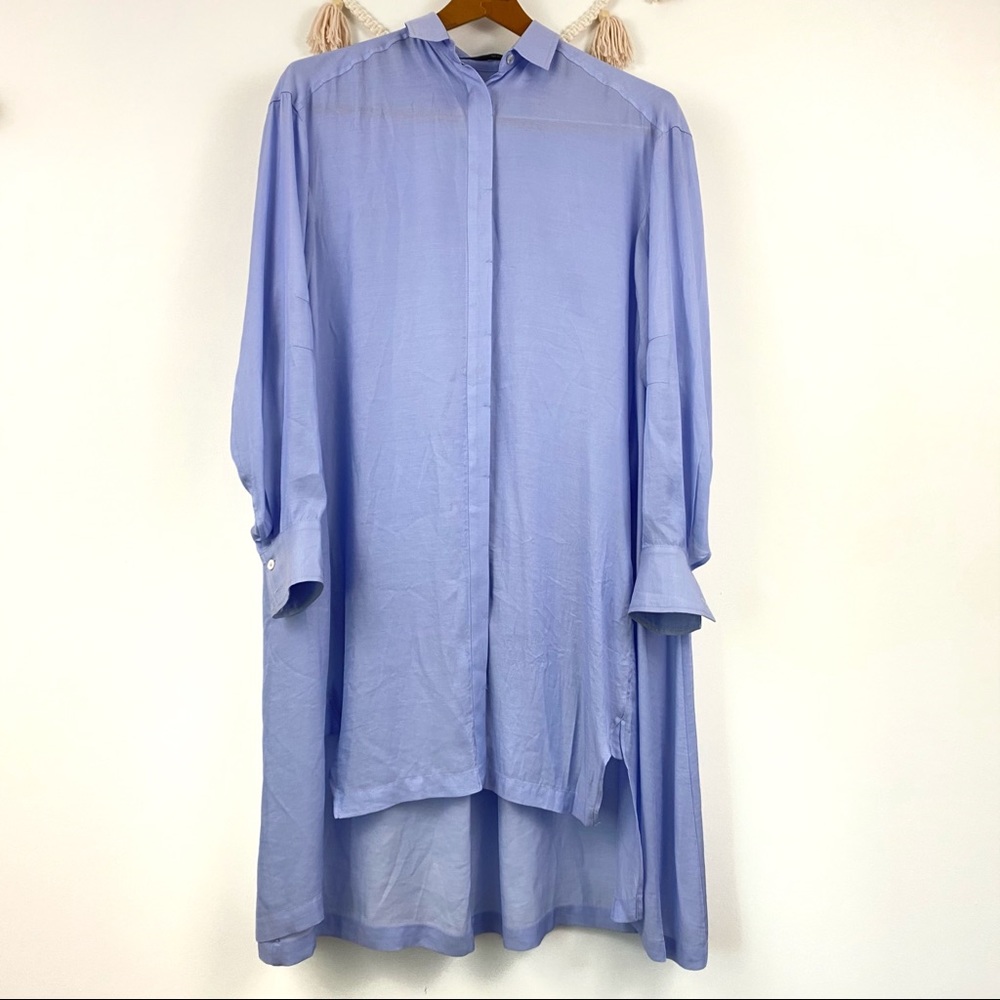 Kei Shirahata Blue Overzized Shirt Dress SZ F